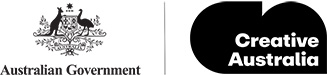 Creative Australia logo in black on a white background