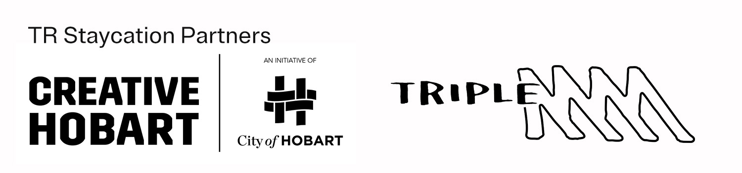 Staycation logos Creative Hobart, Triple M