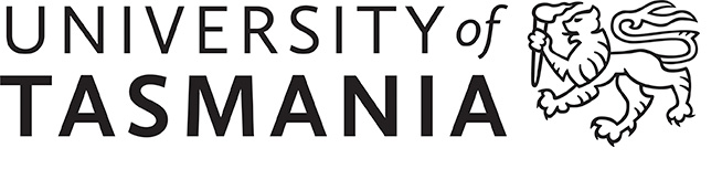 A black and white text based logo