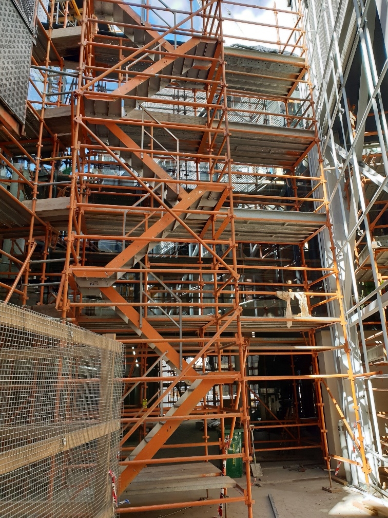 Making holes! Theatre Royal Foyer (where the bar used to be) looking into the Hedberg (March 2019)