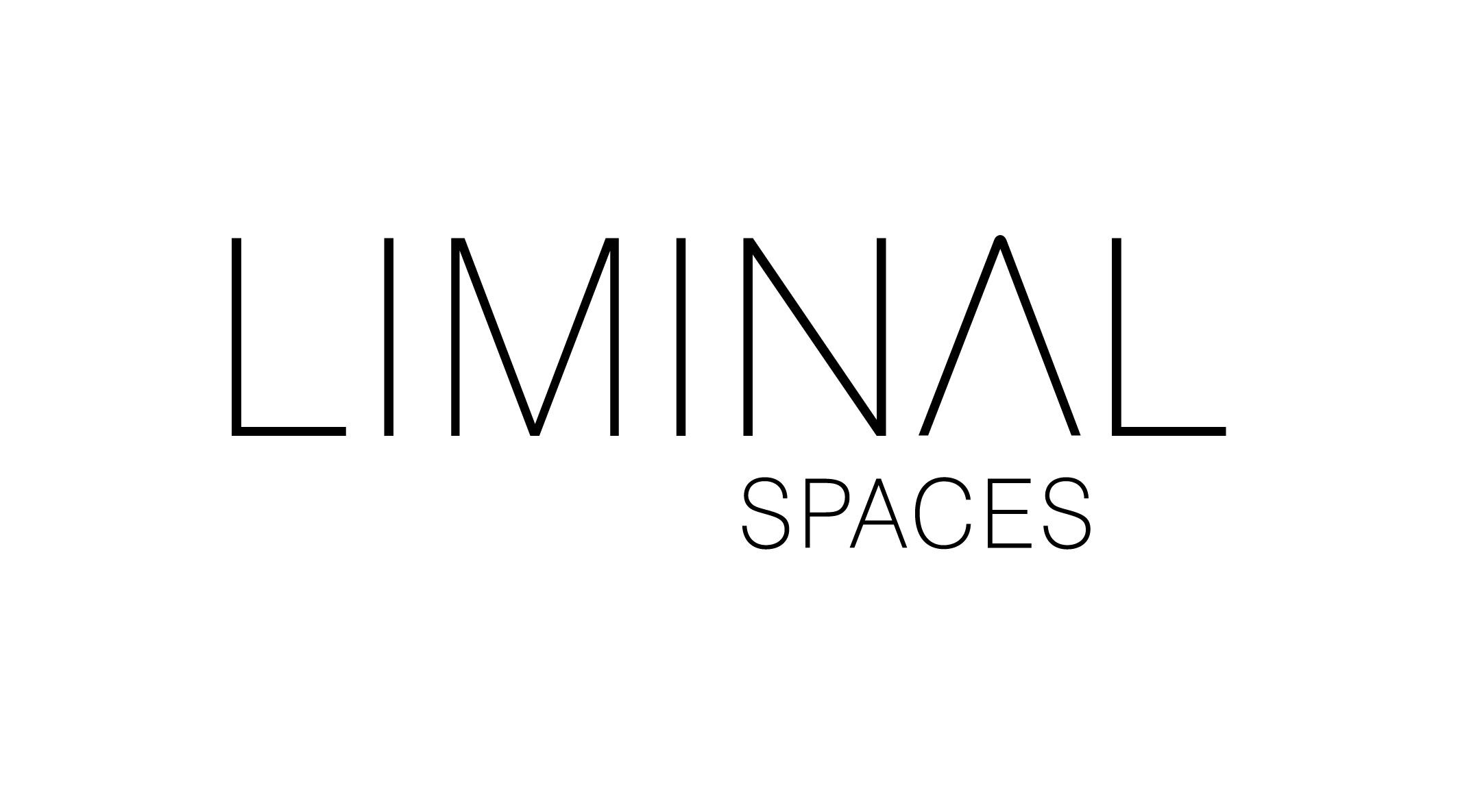 Liminal Spaces' logo in black writing sits on a white background