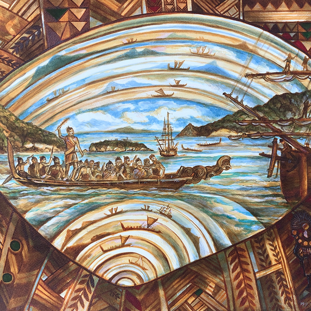 Where is Tupaia Meretoto June 1773 by Michel Tuffery, 2019