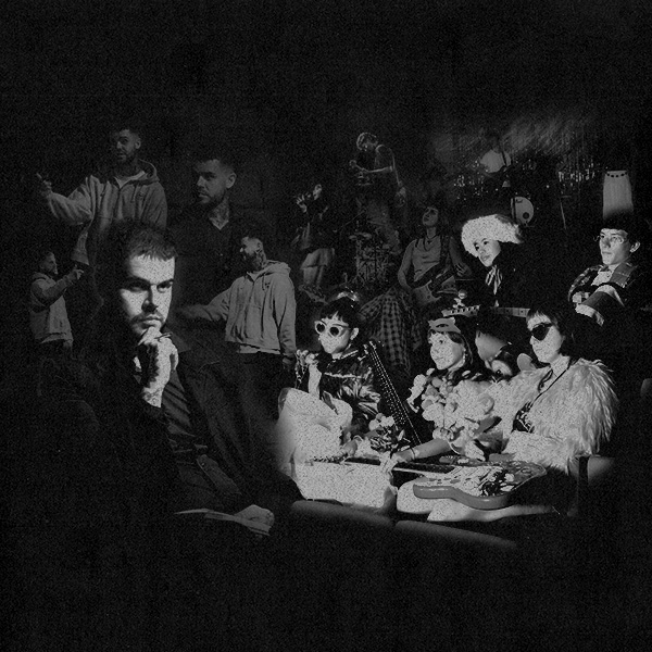 Image: supplied A black and white image, a collage of musicians, some wearing fun outfits, some looking serious. It has a creative, youth feel