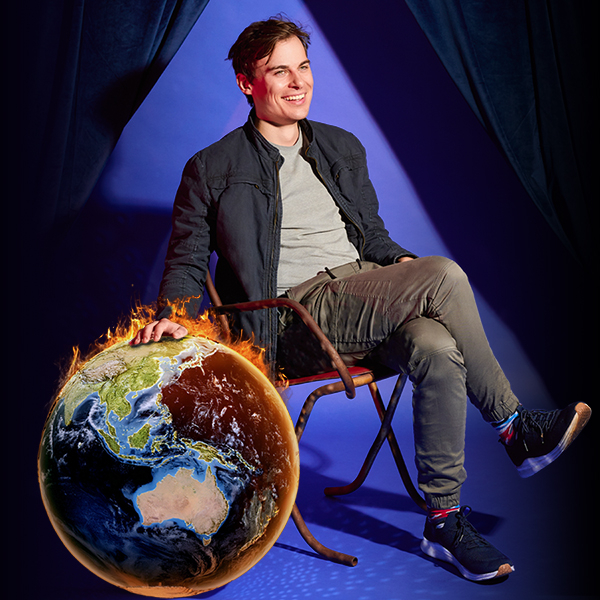 Portrait of political satirist Jordan Shanks