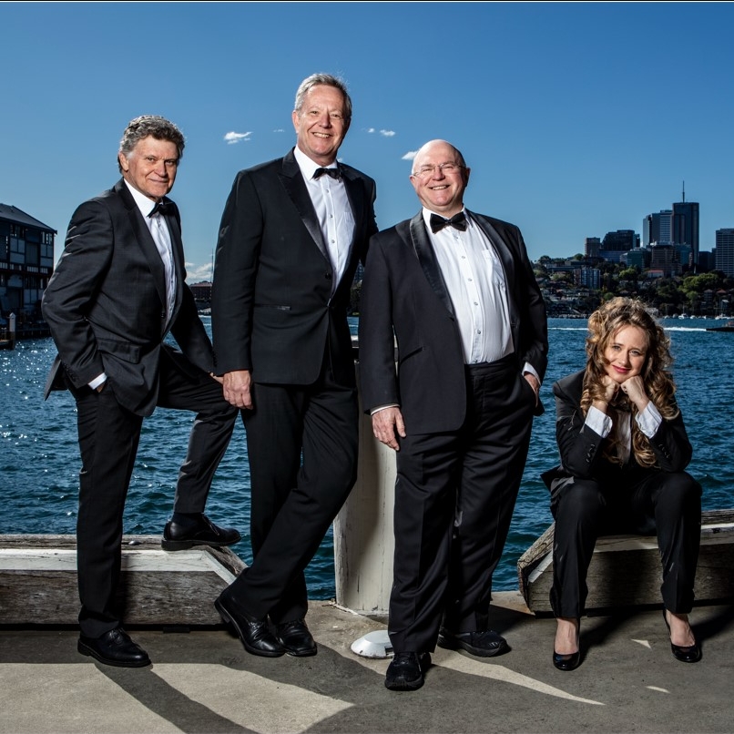 Wharf Revue performers Jonathan Biggins, Mandy Bishop, Drew Forsythe and Phillip Scott