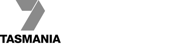 7 Tasmania logo A black and white text based logo