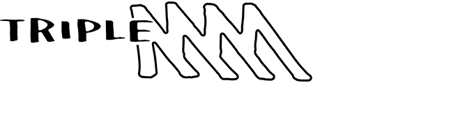 Tripple M Logo A black and white text based logo