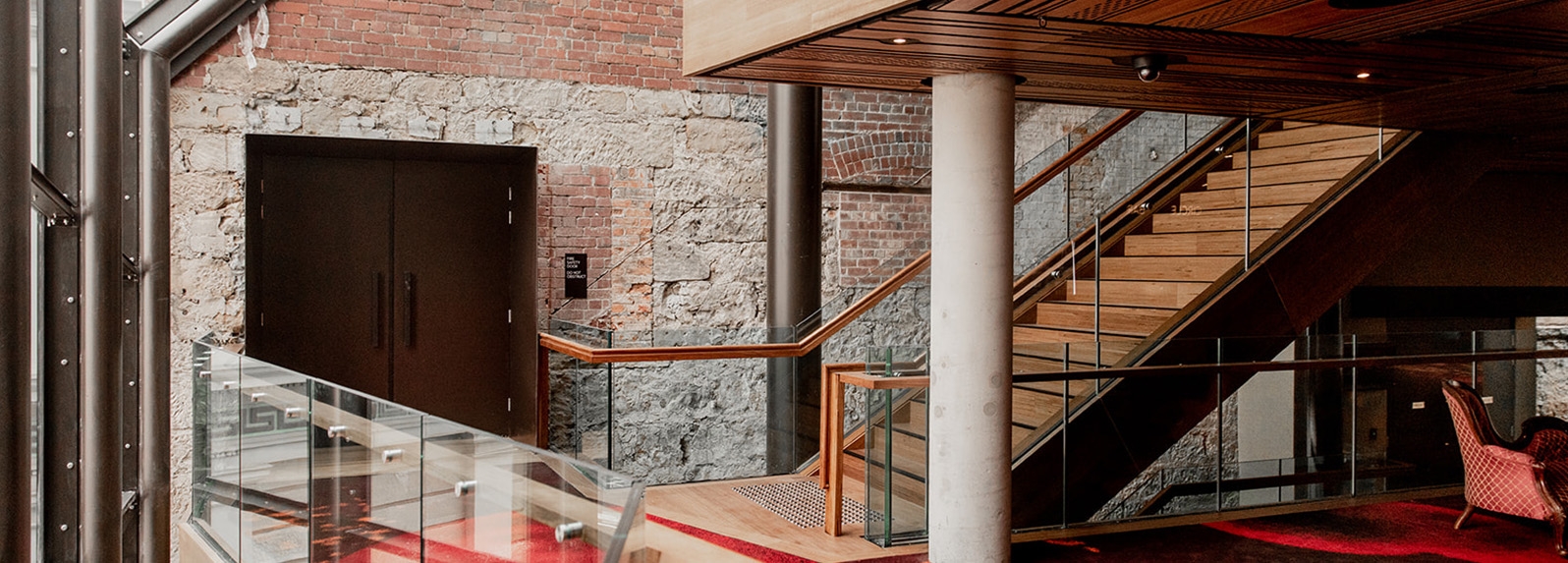 An abstract photo featuring architectural shapes and angles