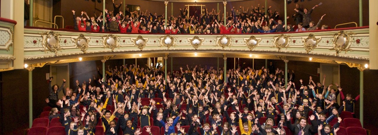 Applause - Local School Children at Show on Theatre Royak Main Stage Applause - Local school children attend show at the Theatre Royal on the Main Stage